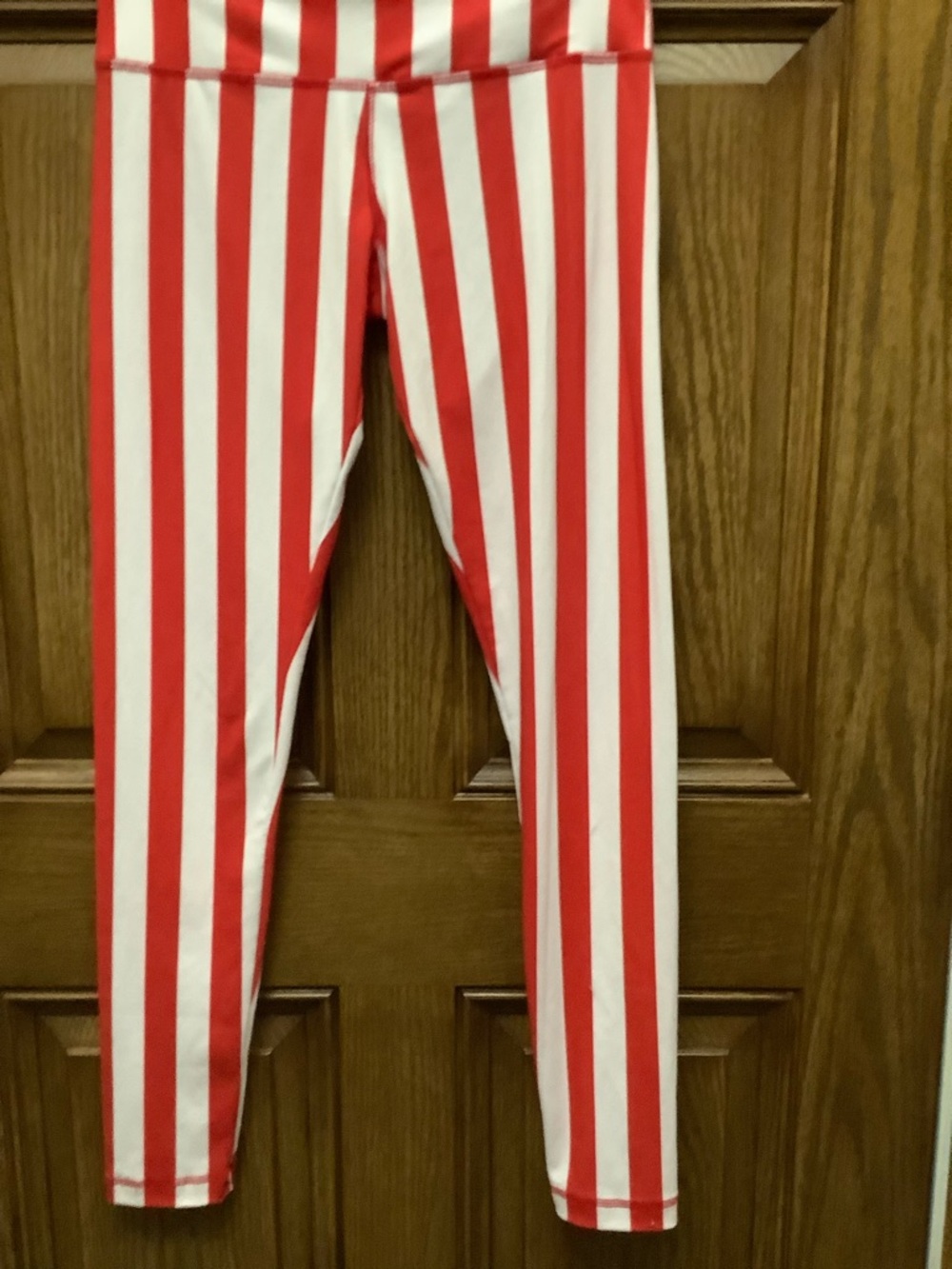 Red & White Striped women’s Leggings University of Medison